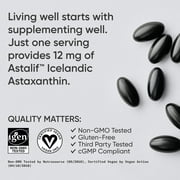 Triple Strength Vegan Astaxanthin from Algae - Non-GMO w/ Coconut Oil - 60 Count