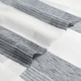 thumbnail image 4 of Kitchen Curtains Vertical Geometric Small Sheer Tier Curtains, 30 Inch Yarn Dyed Stripe Café Curtain Set Farmhouse Linen Textured Rod Pocket Bathroom Window Curtain, Black/White, Set of 2, 4 of 9