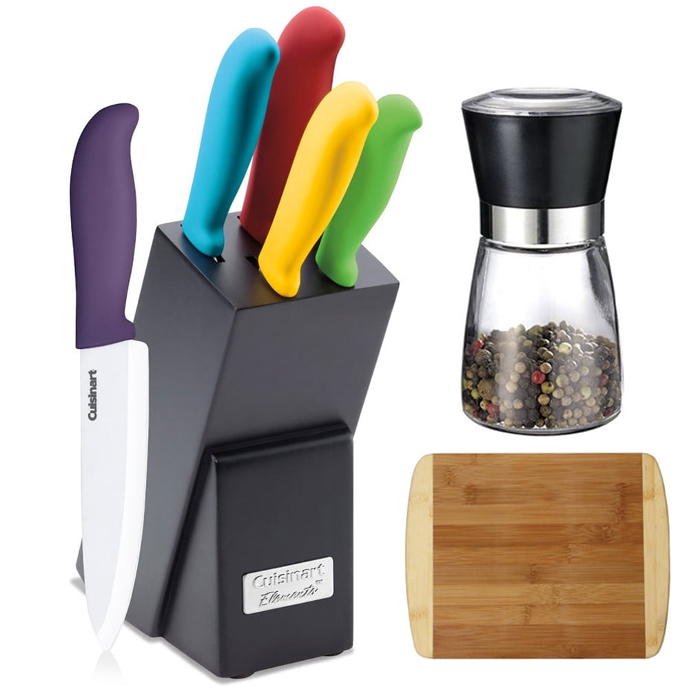 Cuisinart 6Piece Ceramic Cutlery Knife Block Set, Multicolored (C59CE