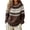 Coffee, variant on Womens Sweaters Color Block Casual Relaxed Long Sleeve Tops Fall Winter Round Neck Pullover Blouse Daily Wear