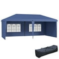 thumbnail image 1 of Outsunny 10' x 20' Outdoor Pop Up Canopy Tent W/ Carrying Bag, Blue, 1 of 10
