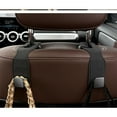 thumbnail image 4 of Leather Car Seat Headrest Hooks | Universal Double Hooks for Purses Bags & Groceries | Back Seat Storage Hanger Organizer for Cars SUVs & Trucks | 2-Pack, 4 of 7