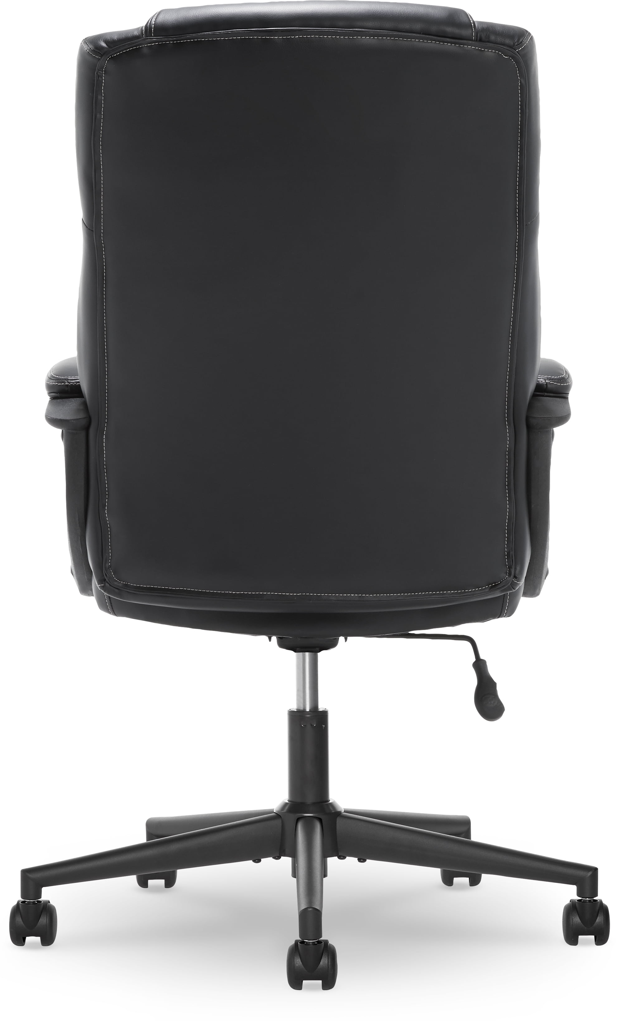 Serta Connor Executive Office Chair, Ergonomic Computer Chair with Layered Body Pillows, Contoured Lumbar, Adjustable Seat Height, Bonded Leather, Black