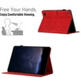 thumbnail image 4 of Case for Amazon Fire HD 7 2019/2017/2015, Embossed PU Leather Cover Flip with Smart Auto Wake / Sleep Stand Function Pencil Holder and Card Slots & Footgrip Case, Red, 4 of 5