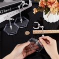 thumbnail image 3 of 3 Pcs Action Figure Stand Clear Assembly Action Figure Display Holder Splicable Base Model Support Stand Miniature Model Bases Compatible with HG RG SHF 1/144 Figures, 3 of 9