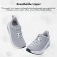 thumbnail image 5 of NRNHI Women's Wide Toe Box Shoes Arch Support Walking Shoes for Plantar Fasciitis Wide Width Orthotic Tennis Sneakers Grey Size 7, 5 of 6