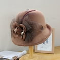 thumbnail image 7 of YooGuoGuo Fedora Hats for Women Wide Brim Felt Lady Felt Hat Warm, 7 of 7