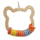 thumbnail image 3 of Bird Swing Toy Tresping Hammock Sun Conures Cockatiel jugando al juego Penca de madera Estilo A 18cmx19cm, 3 of 8