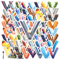 thumbnail image 3 of Cartoon Letter V Theme Stickers, Waterproof Letter V Theme Sticker for Water Bottle Laptop Phone Cases Planner Skateboard Luggage Helmet Party Favor Decor, Ideal for Adults Teens Teacher Rewards, 3 of 9