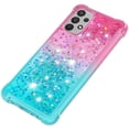 thumbnail image 6 of case for Samsung Galaxy A32 4G（Not 5G） Women Case,Creativity Clear Gradient Quicksand Glitter Flowing Liquid Floating TPU Case Bling Diamond Sparkle Cover for Samsung Galaxy A32 4G JB Powder Blue, 6 of 14