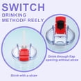 thumbnail image 4 of 2Pcs Tumbler Replacement Lids, 30oz Flip Spill Stopper Straw Cup Lid, Red, 4 of 6
