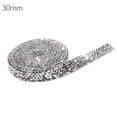 thumbnail image 1 of Cinta de plástico con diamantes de imitación para bodas, cinta brillante para manualidades, adorno de cinturón para vestido de novia, blanco plateado, 30 mm Noticed HA7767-04B, 1 of 6