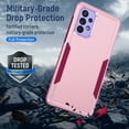 thumbnail image 5 of SaniMore for Samsung Galaxy A53 5G 6.5-inch Case, Military Grade Drop Protection Slim Hard PC + Shock Absorption TPU Bumper Dual-Layer Shockproof Anti-Scratch Cover for Samsung A53 5G, Pink, 5 of 6