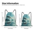 thumbnail image 4 of Drawstring Backpack - Polar Bear On Iceberg Splash Proof Small Drawstring Gym Bag for Women Men, Cinch Sports String Bag Backpack for Travel Swimming Beach, 4 of 8