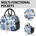 thumbnail image 6 of Obrewu Blue Pioneer Flower Lunch Bag for Adult, Insulated, Leakproof, Oxford Cloth, 6 of 7