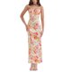 thumbnail image 1 of Vestido largo Ygjytge para Mujer sin mangas estampado floral Amarillo L, 1 of 9