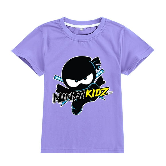 NINJA KIDZ Boys And Girls T-shirt, Pure Cotton Casual Short Sleeve, Put On Cool Equipment For Ninja Boy!-Youyoupin