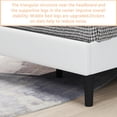 thumbnail image 6 of NNV Full Size Bed Frame Linen Upholstered Platform with Adjustable Headboard,White, 6 of 6
