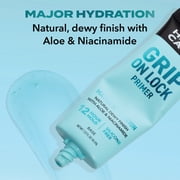 Hard Candy Grip On Lock Water-Based 12-Hour Face Primer, Hydrating, Aloe Vera, Niacinamide, 1.52 fluid ounces