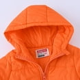 thumbnail image 4 of Otqutp Kids Boys Girls Long Sleeve Hooded with Pockets Solid Color Short Cotton Jacket Full Zip Outwear for Children 1-10 Years(Orange,9-10 Years), 4 of 8