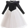 thumbnail image 3 of Girls Velvet Christmas Dress Long Sleeve Princess Birthday Party Wedding Dress, 3 of 6