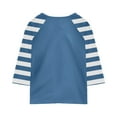 thumbnail image 4 of Xyxonk Girls 3/4 Sleeve Shirts Size 10-12 Color Block Printed Tween Girls Clothes Kids Crew Neck Knit Cute T Shirts Trendy Summer Outfits Girls Clothes 12 Blue 160, 4 of 5