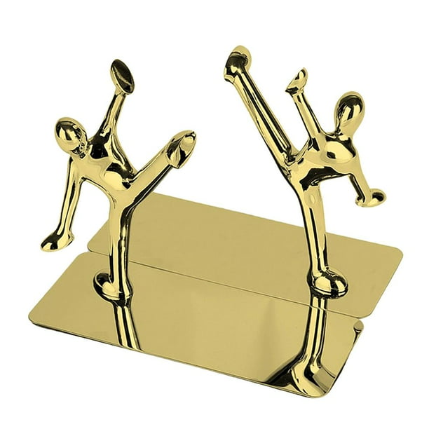 Par Que El Soporte Del Libro De Escritorio Del Soporte Del Final Del Libro Del Hombre Del Diseño Para Decoración Del Ministerio Del Oro Baoblaze Fin de libro de escritorio de metal