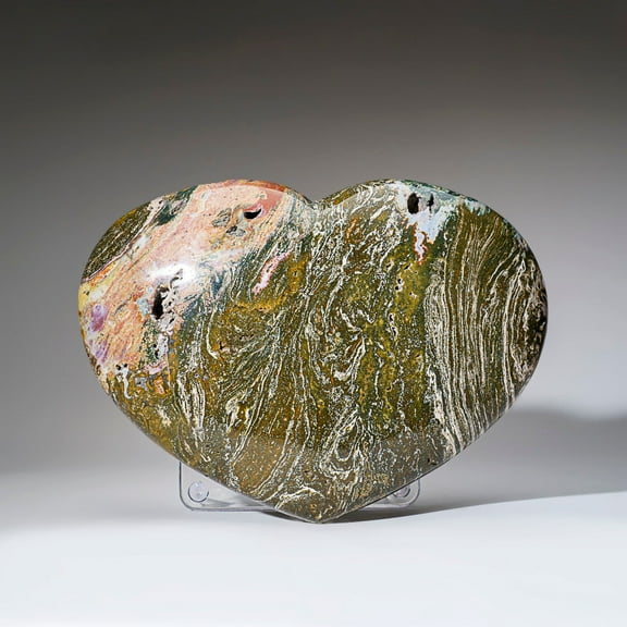 Large Polished Ocean Jasper Heart from Madagascar (18.5 lbs)