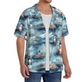 thumbnail image 2 of Goofa Sea Marine And Lighthouse Printed Men's Casual Short-sleeved Shirt,Lightweight Breathable Button-down,Summer Casual men's top,Versatile Fashion shirt-, 2 of 7