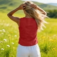 thumbnail image 5 of Lumtrix Vest Tops for Women Cotton Linen Summer Tank Top Lightweight Button Down Sleeveless Shirts V Neck Business Casual Tank 2026 for Work Office Vacation Red 2XL, 5 of 5