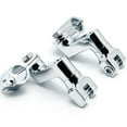 thumbnail image 3 of Krator Chrome 1 1/4" Engine Guard Bowleg Footpeg Clamps Compatible with Harley Davidson CVO Road King 2 FLHRSEI/2 2002-2003, 3 of 5