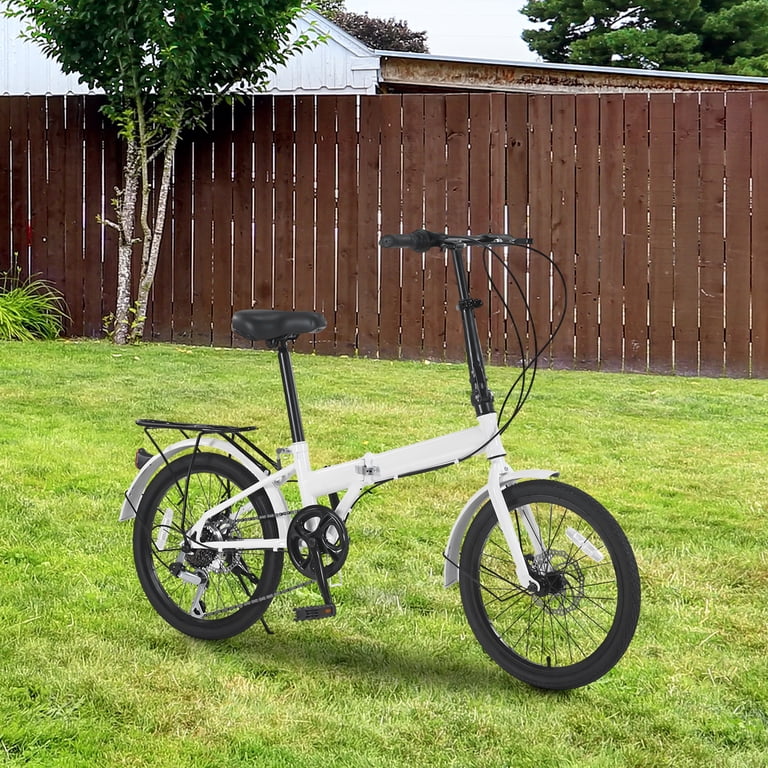 YIYIBYUS Folding Bike Foldable Bicycle with 7 Speed Gears 20-Inch