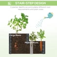 thumbnail image 4 of Outsunny 2 Tier Raised Garden Bed Galvanized Steel Planter Box, Dark Grey, 4 of 10