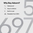 thumbnail image 4 of 4" Mailbox Address Number | Silver. Number "3", 4 of 8