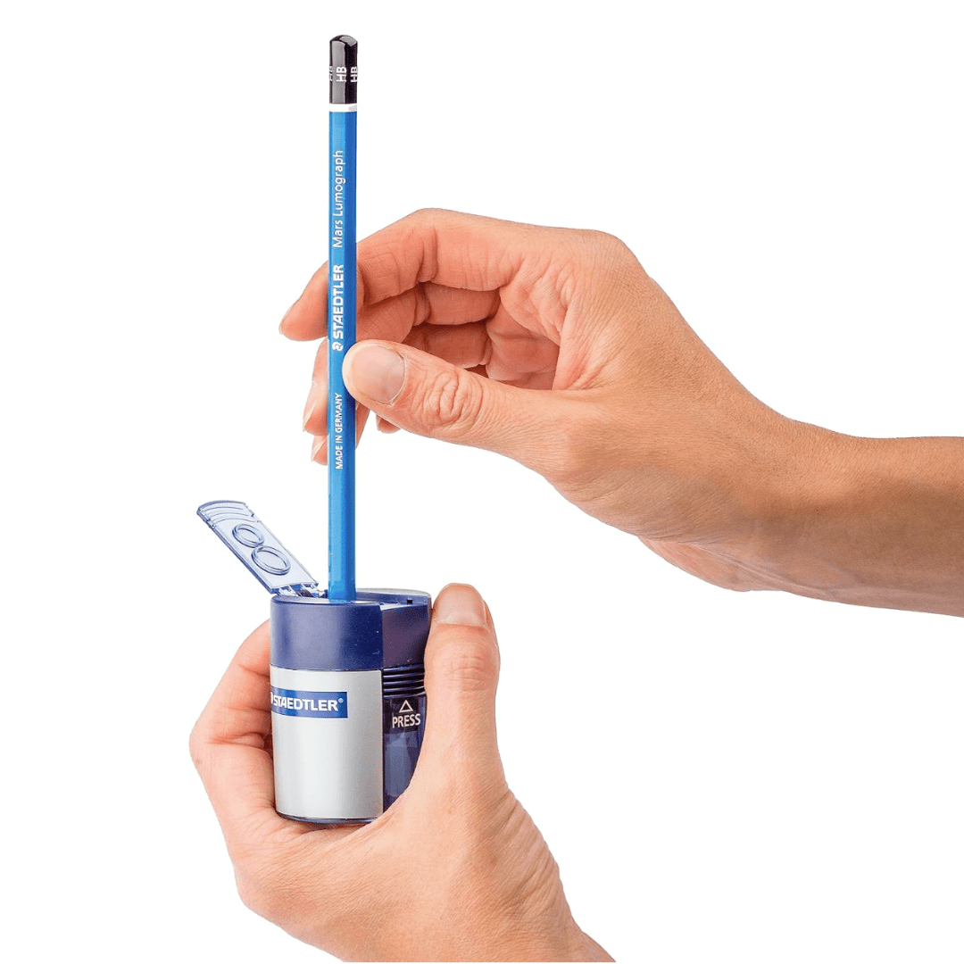 STAEDTLER 18 Pack - Pencil Sharpener with 2 Holes - Dual Size Manual Sharpener for Standard, Colored & Makeup Pencils - Compact Design - 18 Count