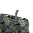 thumbnail image 4 of Jordan Manufacturing 45" x 22" Maryland Driftwood Black Leaves Rectangular Outdoor Chair Cushion with Ties and Hanger Loop (2 Pack), 4 of 11