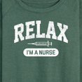 thumbnail image 3 of Instant Message - Relax I'm A Nurse - Women's Lightweight French Terry Long Sleeve Shirt, 3 of 6