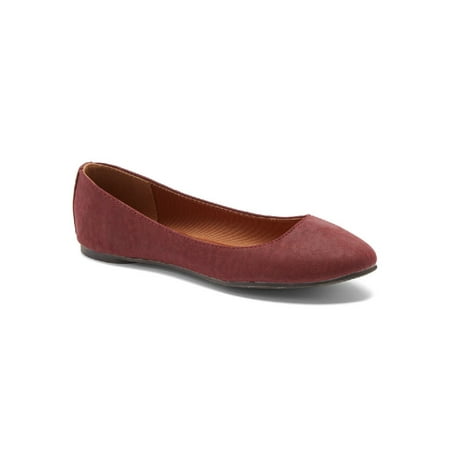 Women Red Afra Matte Trendy Ballet Flats Women (Best Road Racing Flats)