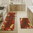 thumbnail image 5 of Fall Gnomes Kitchen Rugs and Mats Anti Fatigue, Buffalo Plaid Pumpkins Kitchen Mat Set of 2 Piece, Home Sweet Home Seasonal Thanksgiving Holiday Low-Profile Floor Rug 17.7"X47.2"+17.7"X23.6", 5 of 5