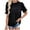 Black, variant on Womens Tops Plus Size Womens Tank Tops Summer T Shirts Round Neck Short Sleeve Casual Loose Blouses