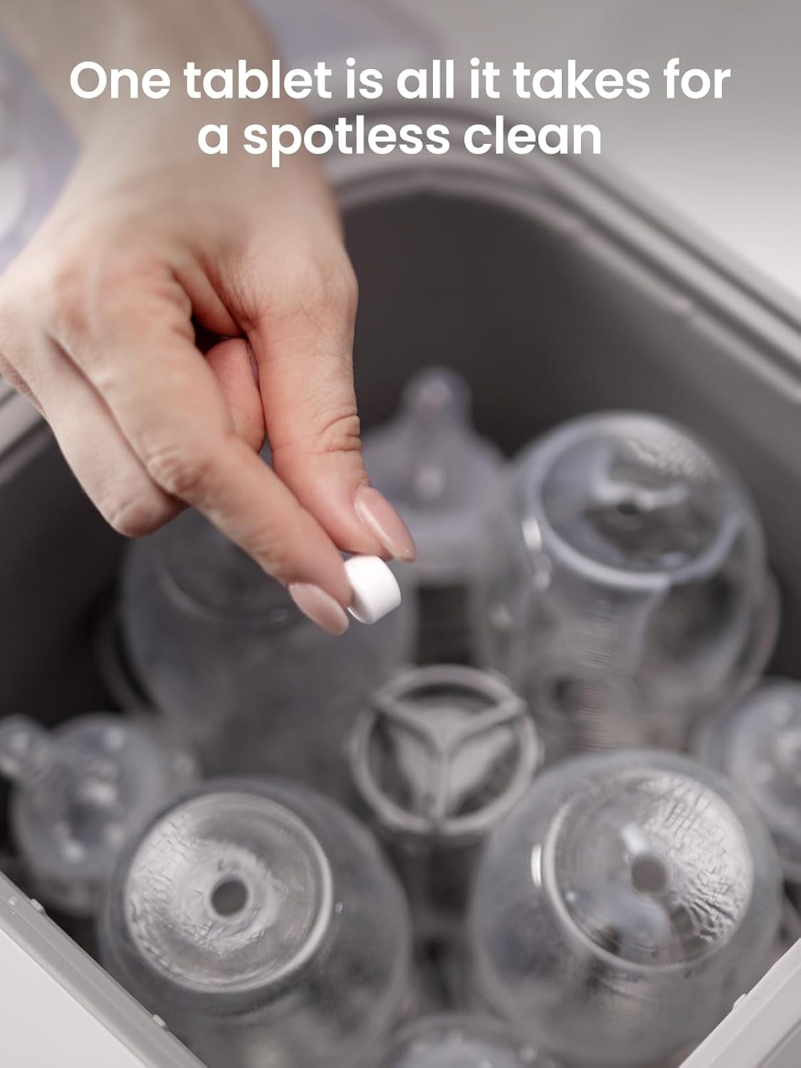 Grownsy Detergent Washing Tablets 130 PCS for Momcozy, Baby Brezza, Papablic Bottle Washer, Compatible with All Brands Baby Bottle Washers
