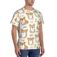 thumbnail image 2 of Bixox Men's Cartoon Corgi Printed Short Sleeve Skinny Athletic T-Shirt, 2 of 6