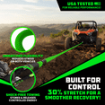 thumbnail image 2 of Rhino USA Kinetic Recovery Tow Rope Heavy Duty Offroad Snatch Strap (Green 5/8" x 20'), 2 of 8