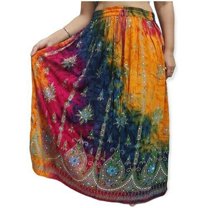 Indian Bollywood Maxi Skirt for Women Sequins Ankle Length...