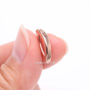 Implant Grade Titanium Rose Gold Minimalist Curved Bar Belly Clicker