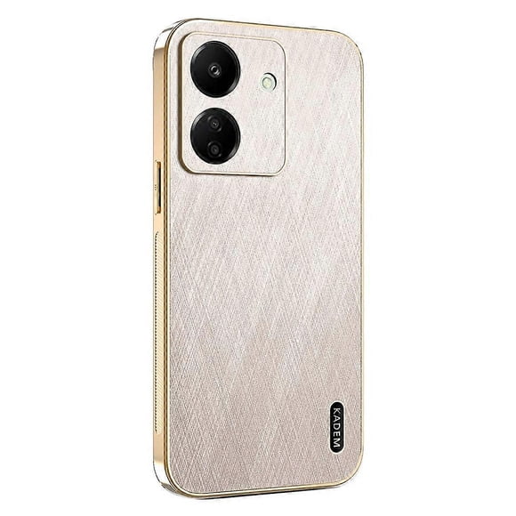 KADEM For Xiaomi Redmi 13C 4G Poco C65 4G Case Electroplating Silk Texture PU + TPU Phone Back Cover