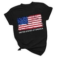 thumbnail image 4 of Harpily 50% Off Clear! Womens Tops Women's Independence Day Printed Short Sleeve T Shirt, 4 of 4