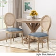 thumbnail image 2 of Camilo Wooden Dining Chair with Wicker and Fabric Seating (Set of 2), Light Blue and Natural, 2 of 4