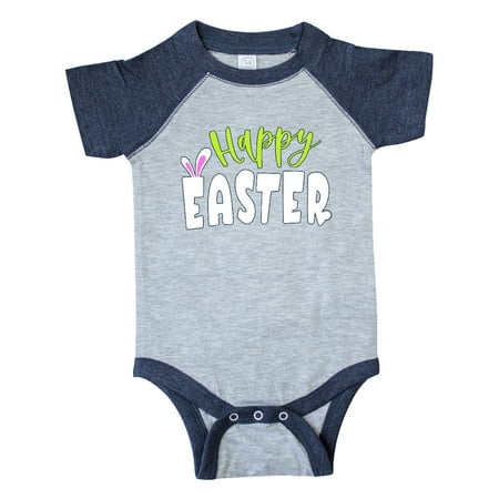 

Inktastic Happy Easter with Bunny Ears Gift Baby Boy or Baby Girl Bodysuit