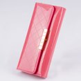 thumbnail image 2 of Kmbangi Women's Large Capacity Purse Hardware Rhombus Snap Button Wear Resistant Zipper Closure Long Wallet, 2 of 7